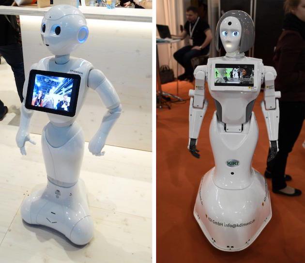 Przyszłość zapisana w technologii – inteligentne roboty. Od lewej: Umdasch Shopfitting, Kdi GMBH, fot. mhshowroom